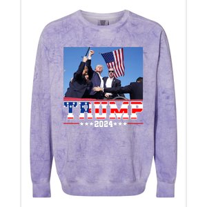 Donald Trump 2024 Survived Shot At Election Rally Usa Colorblast Crewneck Sweatshirt