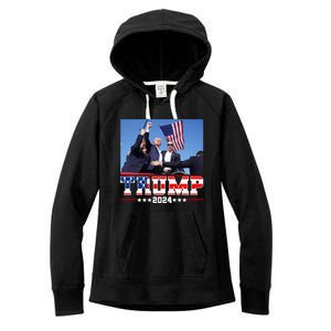 Donald Trump 2024 Survived Shot At Election Rally Usa Women's Fleece Hoodie