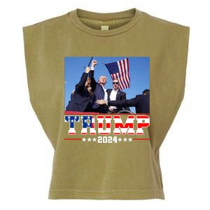 Donald Trump 2024 Survived Shot At Election Rally Usa Garment-Dyed Women's Muscle Tee