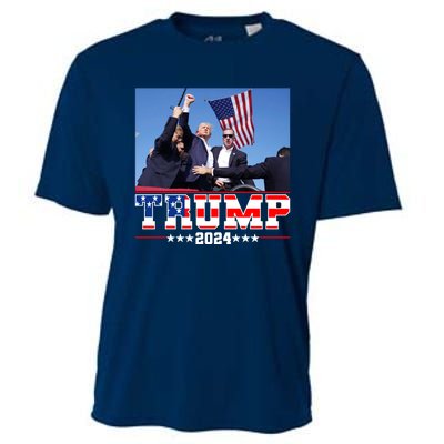 Donald Trump 2024 Survived Shot At Election Rally Usa Cooling Performance Crew T-Shirt