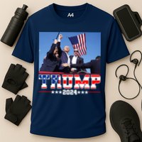Donald Trump 2024 Survived Shot At Election Rally Usa Cooling Performance Crew T-Shirt