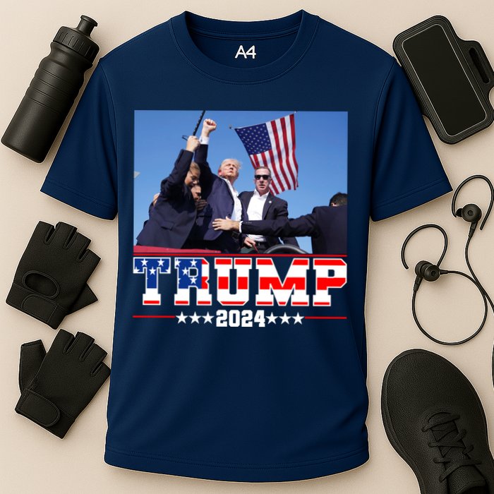 Donald Trump 2024 Survived Shot At Election Rally Usa Cooling Performance Crew T-Shirt