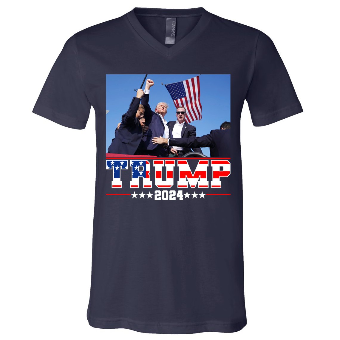 Donald Trump 2024 Survived Shot At Election Rally Usa V-Neck T-Shirt