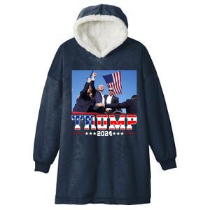 Donald Trump 2024 Survived Shot At Election Rally Usa Hooded Wearable Blanket