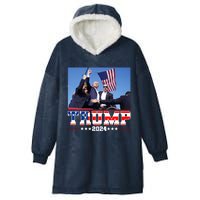 Donald Trump 2024 Survived Shot At Election Rally Usa Hooded Wearable Blanket