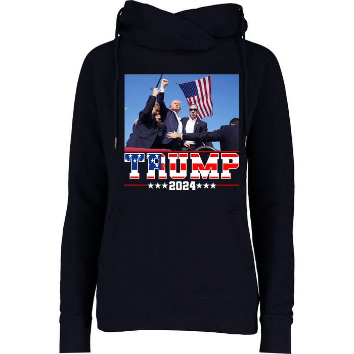 Donald Trump 2024 Survived Shot At Election Rally Usa Womens Funnel Neck Pullover Hood