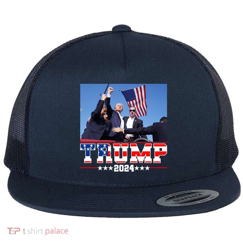 Donald Trump 2024 Survived Shot At Election Rally Usa Flat Bill Trucker Hat