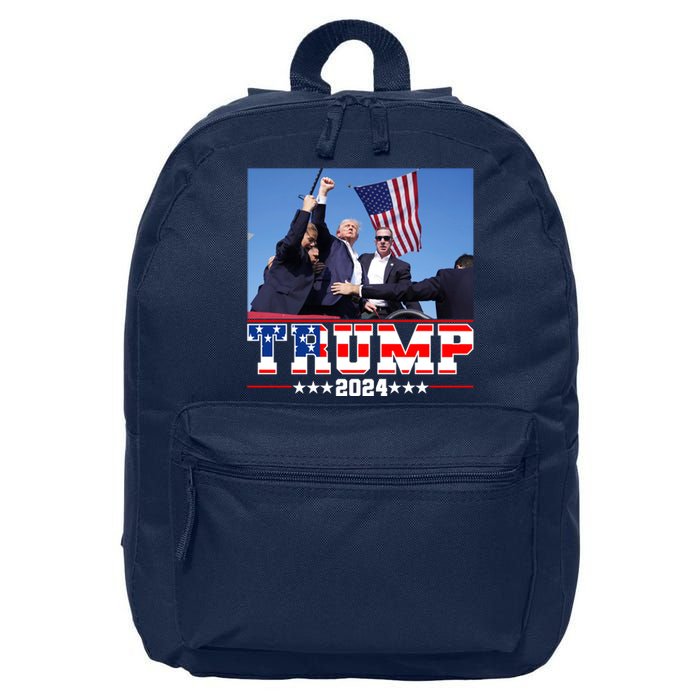 Donald Trump 2024 Survived Shot At Election Rally Usa 16 in Basic Backpack