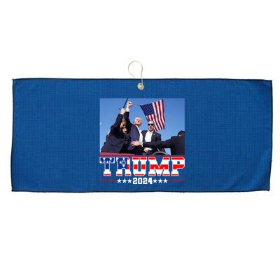 Donald Trump 2024 Survived Shot At Election Rally Usa Large Microfiber Waffle Golf Towel