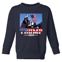 Donald Trump 2024 Survived Shot At Election Rally Usa Toddler Sweatshirt