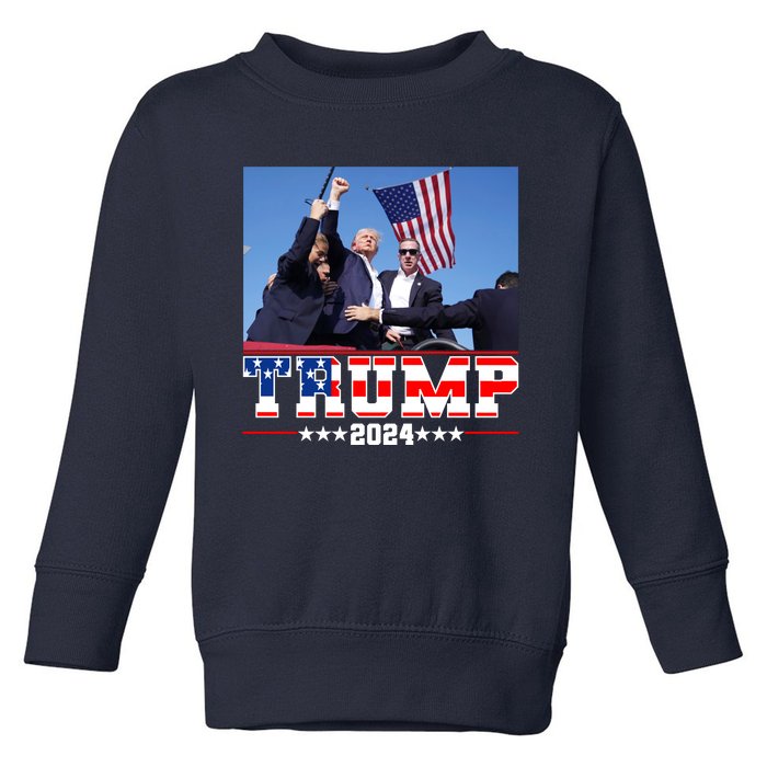 Donald Trump 2024 Survived Shot At Election Rally Usa Toddler Sweatshirt