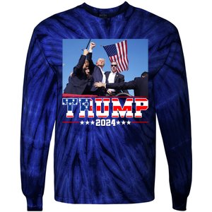 Donald Trump 2024 Survived Shot At Election Rally Usa Tie-Dye Long Sleeve Shirt