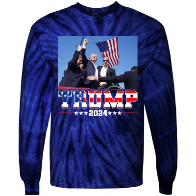 Donald Trump 2024 Survived Shot At Election Rally Usa Tie-Dye Long Sleeve Shirt