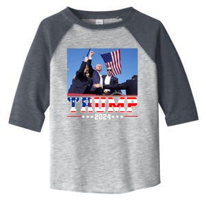 Donald Trump 2024 Survived Shot At Election Rally Usa Toddler Fine Jersey T-Shirt