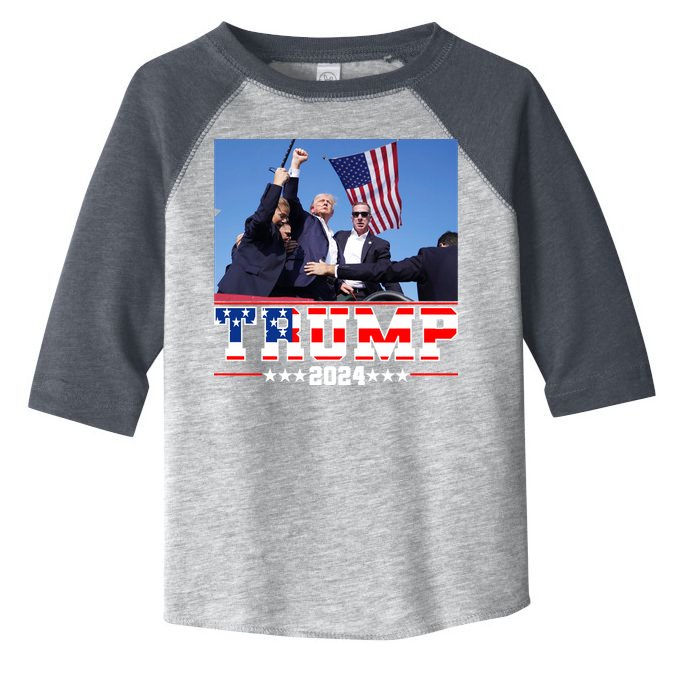 Donald Trump 2024 Survived Shot At Election Rally Usa Toddler Fine Jersey T-Shirt