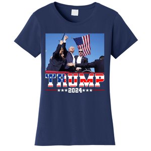 Donald Trump 2024 Survived Shot At Election Rally Usa Women's T-Shirt