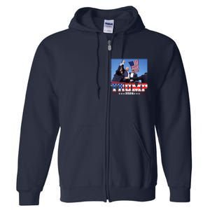 Donald Trump 2024 Survived Shot At Election Rally Usa Full Zip Hoodie