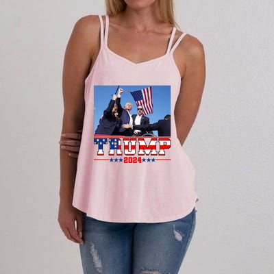 Donald Trump 2024 Survived Shot At Election Rally Usa Women's Strappy Tank