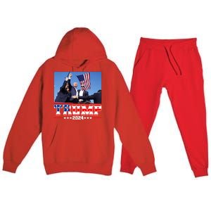 Donald Trump 2024 Survived Shot At Election Rally Usa Premium Hooded Sweatsuit Set