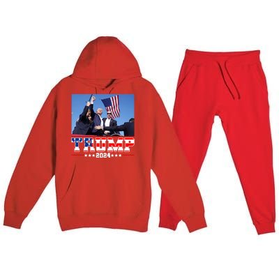 Donald Trump 2024 Survived Shot At Election Rally Usa Premium Hooded Sweatsuit Set