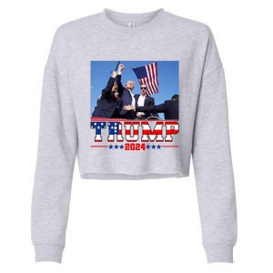 Donald Trump 2024 Survived Shot At Election Rally Usa Cropped Pullover Crew