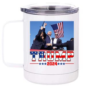 Donald Trump 2024 Survived Shot At Election Rally Usa 12 oz Stainless Steel Tumbler Cup