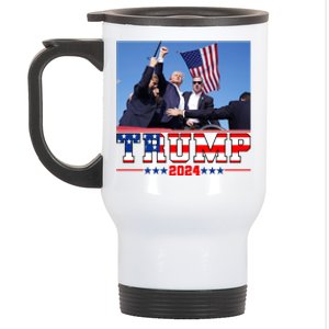 Donald Trump 2024 Survived Shot At Election Rally Usa Stainless Steel Travel Mug