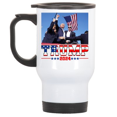 Donald Trump 2024 Survived Shot At Election Rally Usa Stainless Steel Travel Mug