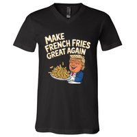 Donald Trump 2024 French Fry Make French Fries Great Again V-Neck T-Shirt