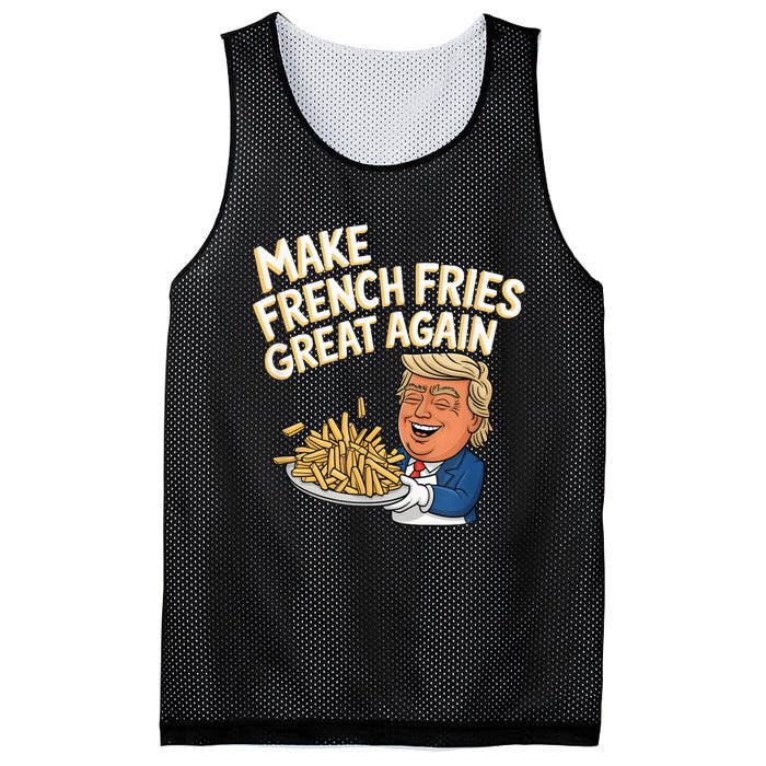 Donald Trump 2024 French Fry Make French Fries Great Again Mesh Reversible Basketball Jersey Tank