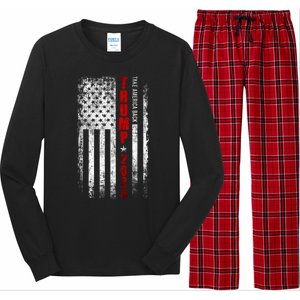 Donald Trump 2024 Take America Back American Flag Patriotic Long Sleeve Pajama Set