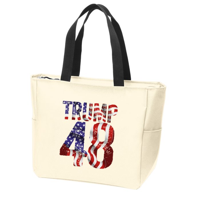 Donald Trump 2028 Trump 45 47 48th President Zip Tote Bag