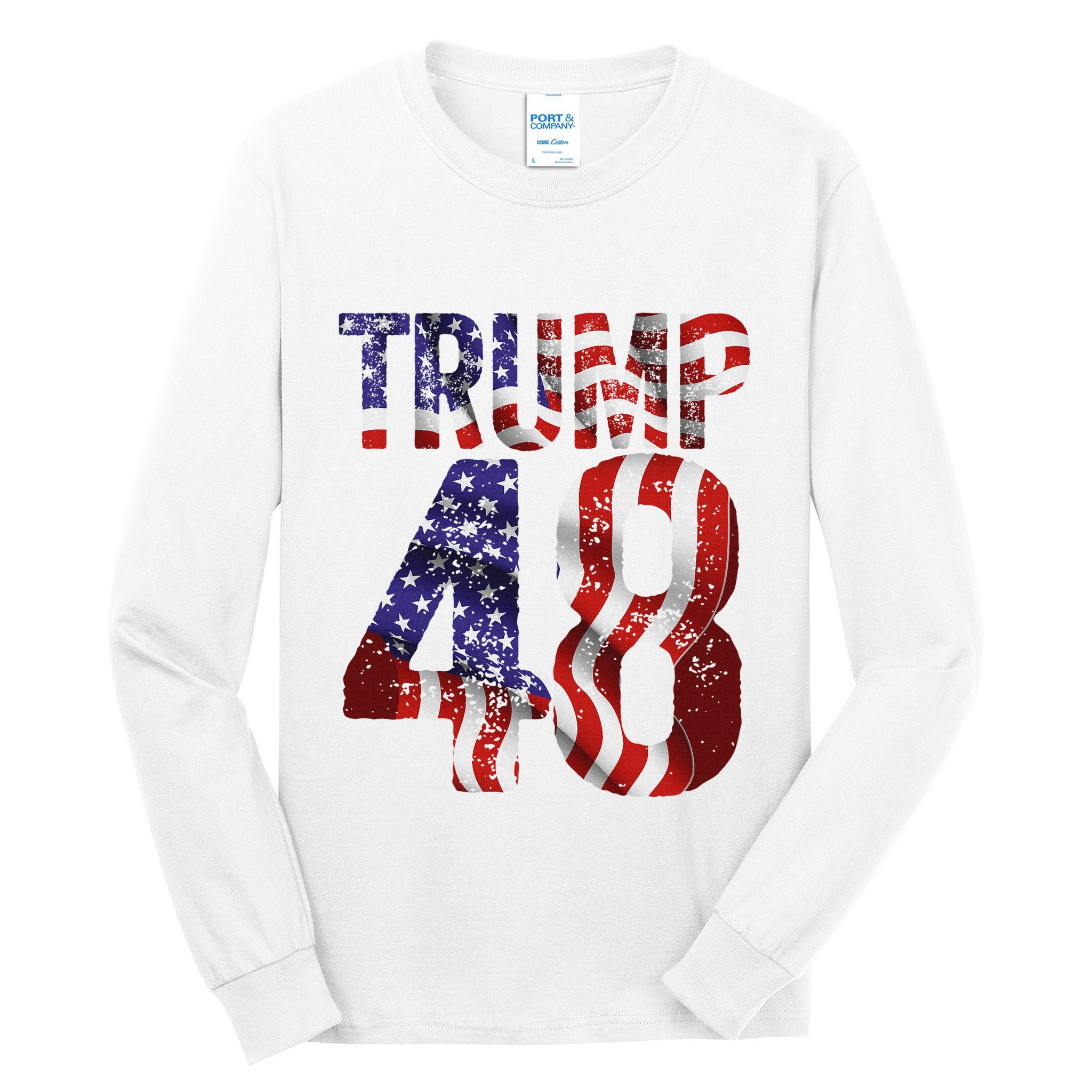 Donald Trump 2028 Trump 45 47 48th President Tall Long Sleeve T-Shirt