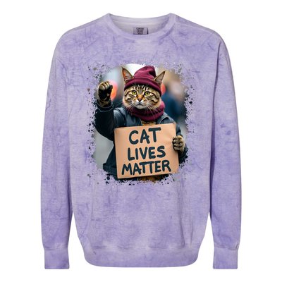 Donald Trump 2024 Cats Cat Lives Matter Trump Colorblast Crewneck Sweatshirt