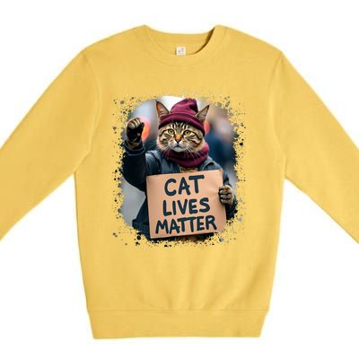 Donald Trump 2024 Cats Cat Lives Matter Trump Premium Crewneck Sweatshirt