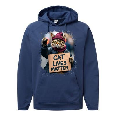 Donald Trump 2024 Cats Cat Lives Matter Trump Performance Fleece Hoodie