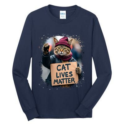 Donald Trump 2024 Cats Cat Lives Matter Trump Tall Long Sleeve T-Shirt