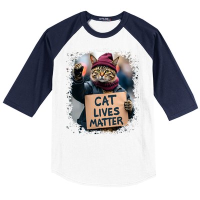 Donald Trump 2024 Cats Cat Lives Matter Trump Baseball Sleeve Shirt