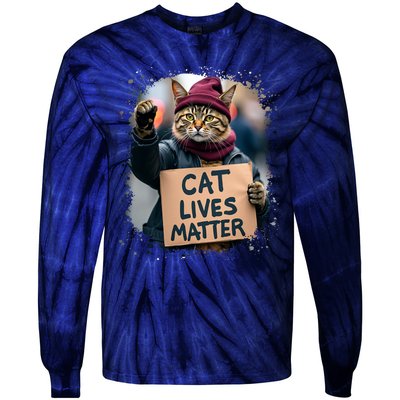 Donald Trump 2024 Cats Cat Lives Matter Trump Tie-Dye Long Sleeve Shirt