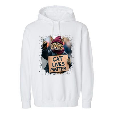 Donald Trump 2024 Cats Cat Lives Matter Trump Garment-Dyed Fleece Hoodie