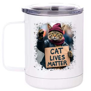 Donald Trump 2024 Cats Cat Lives Matter Trump 12 oz Stainless Steel Tumbler Cup