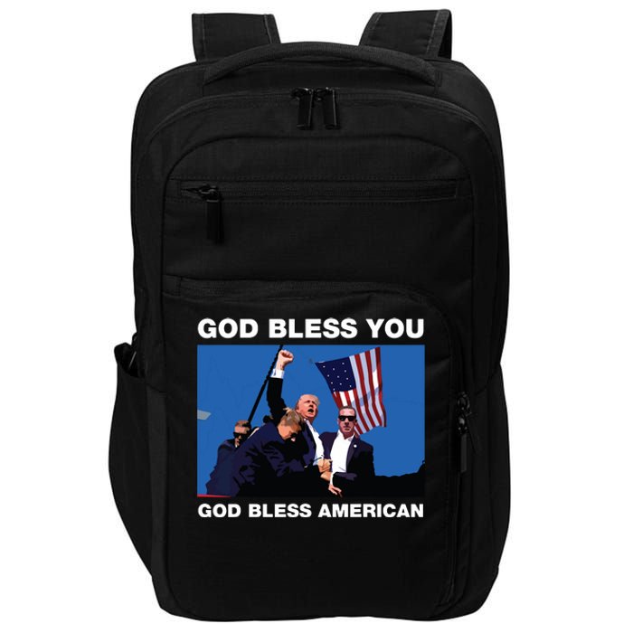 Donald Trump 2024 God Bless You God Bless America Impact Tech Backpack