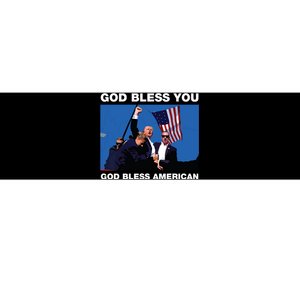 Donald Trump 2024 God Bless You God Bless America Bumper Sticker