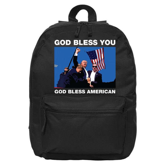 Donald Trump 2024 God Bless You God Bless America 16 in Basic Backpack