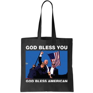 Donald Trump 2024 God Bless You God Bless America Tote Bag