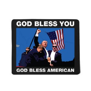 Donald Trump 2024 God Bless You God Bless America Mousepad