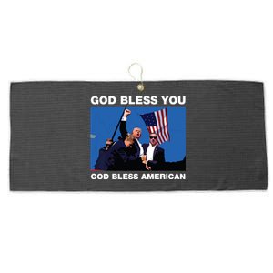 Donald Trump 2024 God Bless You God Bless America Large Microfiber Waffle Golf Towel