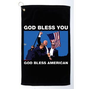 Donald Trump 2024 God Bless You God Bless America Platinum Collection Golf Towel