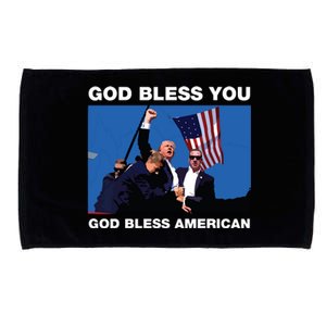 Donald Trump 2024 God Bless You God Bless America Microfiber Hand Towel