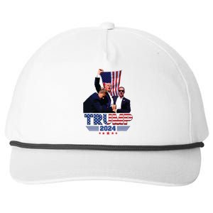 Donald Trump 2024 Survived Shot At Election Rally Snapback Five-Panel Rope Hat